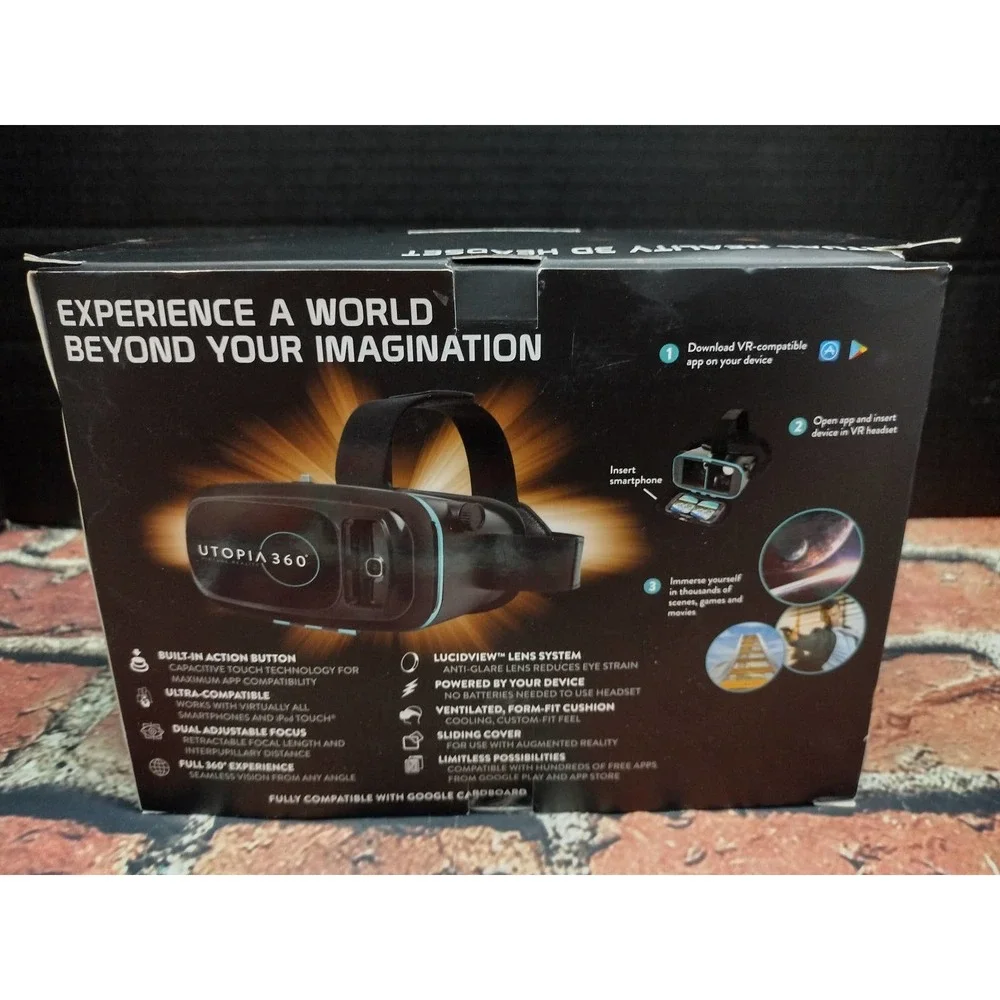 Utopia 360 VR New in Open Box! Virtual Reality. Fast Shipping!